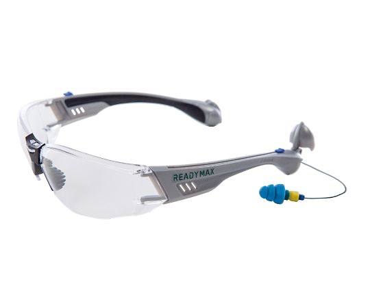 3-8989-03 イヤープラグ内蔵型保護眼鏡(サイドガード) クリアー GLCNS-CL ReadyMax 印刷