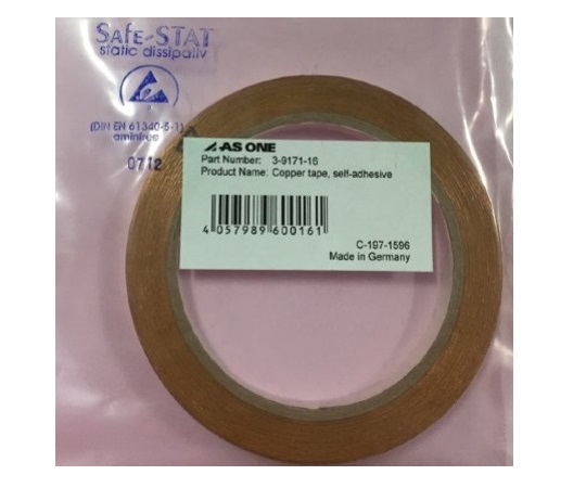 3-9171-16 ESD連結マット用アース接続用銅テープ