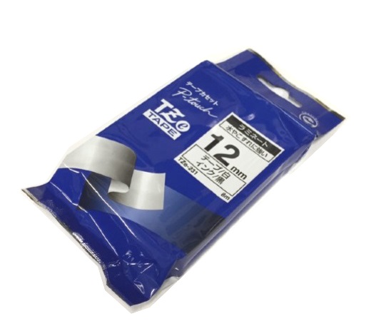 3-9219-03 感熱ラベルプリンター用ラミネートテープ 白 TZe-231 ブラザー(BROTHER) 印刷