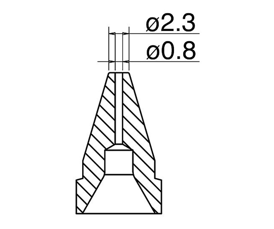 3-9242-17 はんだ吸取器(FR410-81)用ノズル 標準型 N61-07 白光(HAKKO) 印刷