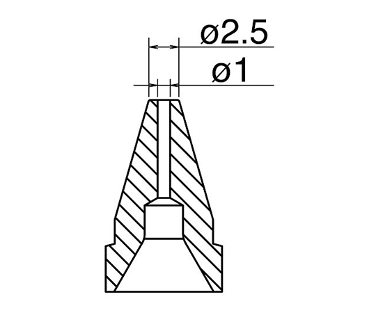 3-9242-18 はんだ吸取器(FR410-81)用ノズル 標準型 N61-08 白光(HAKKO) 印刷