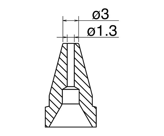3-9242-19 はんだ吸取器(FR410-81)用ノズル 標準型 N61-09 白光(HAKKO) 印刷