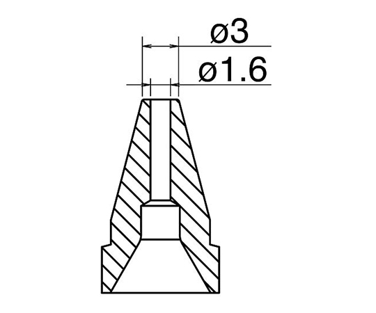 3-9242-20 はんだ吸取器(FR410-81)用ノズル 標準型 N61-10 白光(HAKKO) 印刷