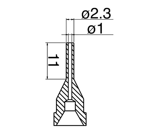 3-9242-22 はんだ吸取器(FR410-81)用ノズル ロング型 N61-12 白光(HAKKO)
