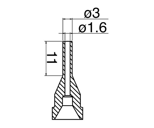 3-9242-24 はんだ吸取器(FR410-81)用ノズル ロング型 N61-14 白光(HAKKO)