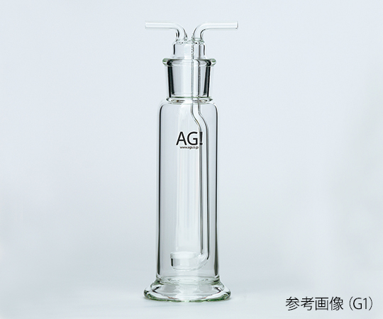 【受注停止】3-9412-12 透明共通摺合ガス洗浄瓶 ガラスフィルターG4 250mL 4106-250 旭製作所