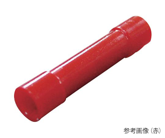 3-9644-01 銅線用絶縁被覆付圧着スリーブ(突き合せ用・B形) 赤 HC TMV-B-1.25(10個) ニチフ端子工業