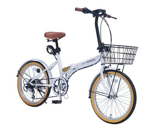 【受注停止】3-9762-01 折りたたみ自転車(オールインワン) ホワイト M-252 W 池商 印刷