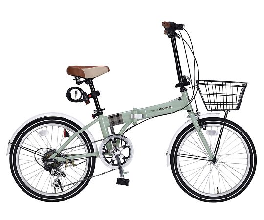 【受注停止】M-206FKH 折りたたみ自転車(オールインワン) カーキ M-206F KH 池商 印刷