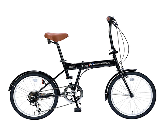 【受注停止】3-9763-04 折りたたみ自転車 ブラック M-208 BK 池商 印刷