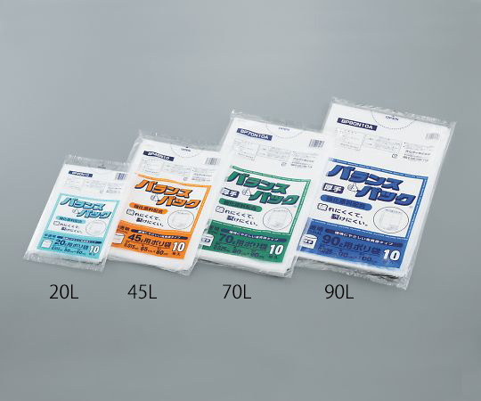 3-9857-01 HDゴミ袋 20L 半透明(10枚) オルディ 印刷