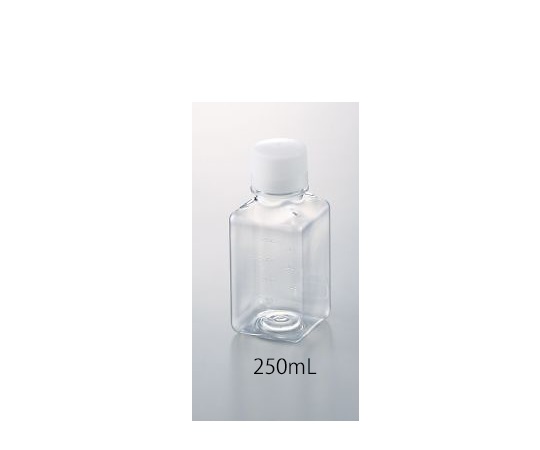4-551-01 角型培地瓶 250mL GPE250(24本) アズワン(AS ONE)