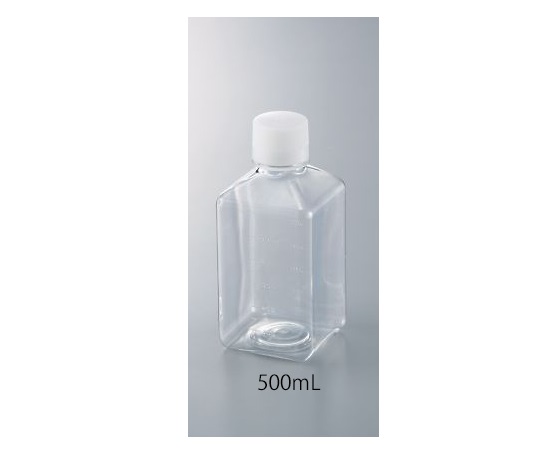 4-551-02 角型培地瓶 500mL GPE500(12本) アズワン(AS ONE)