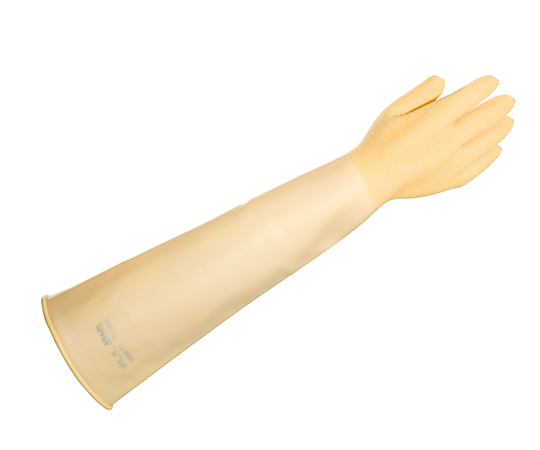 耐薬品天然ゴム手袋(厚手タイプ) 600mm