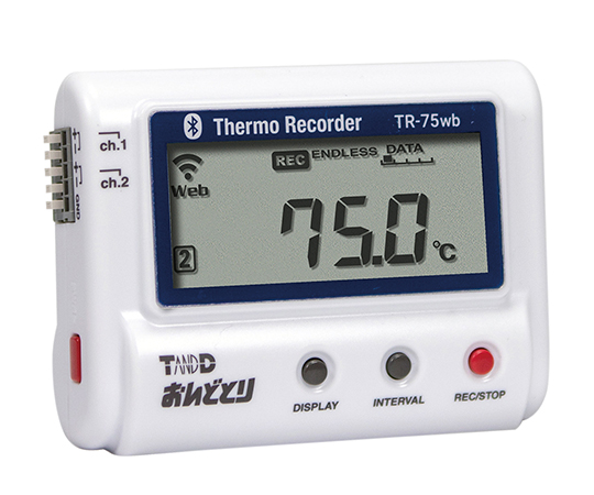 4-1099-01 温度記録計 おんどとり(無線LAN) TR-75wb ティアンドデイ(T&D)