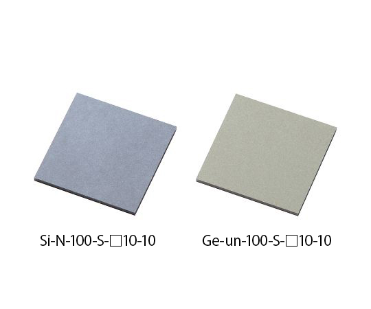 4-1317-01 単結晶基板 Si基板 (100) ノンドープ 片面鏡面 Si-un-100-S-□10-10(10枚) クリスタルベース