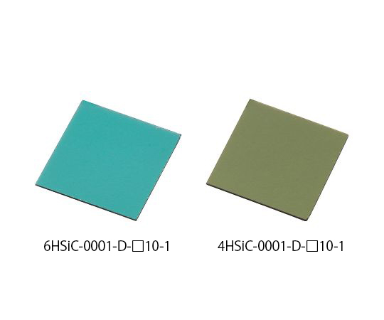 4-1336-03 SiC基板 6H-SiC 6HSiC-0001-D-□10-10(10枚) クリスタルベース 印刷