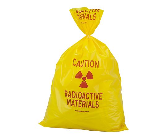 4-1618-01 放射性物質マーク付き廃棄袋 36-5-A35-107Y(250枚) VWR 印刷