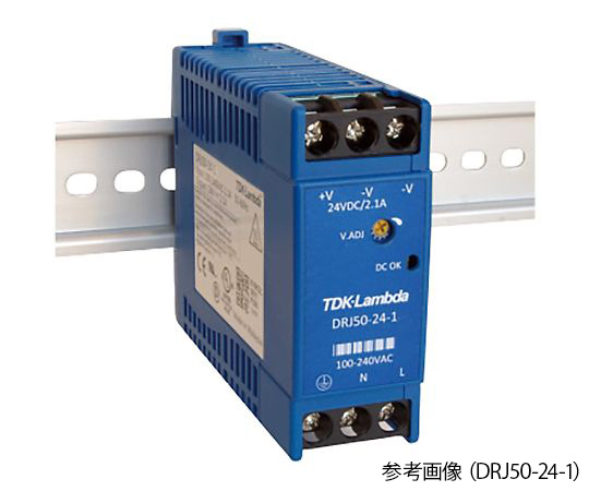 4-1757-03 DINレールタイプ スイッチング電源(AC/DC) 50W ブロック端子 DRJ50-24-1 TDKラムダ 印刷