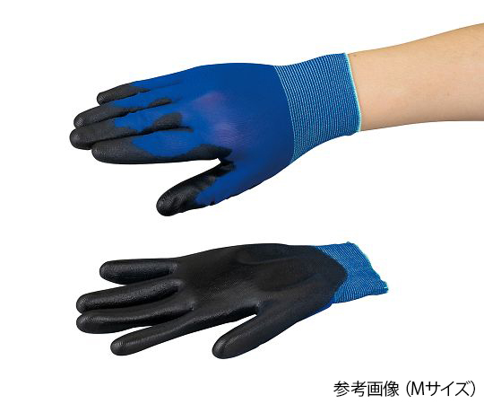 4-1801-53 アズツール青色PUコート手袋(18G) L(10双) アズワン(AS ONE) 印刷
