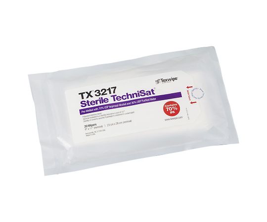 4-1884-02 滅菌プリウェットワイパー TechniSat® TX3217(20枚) テックスワイプ(TEXWIPE)