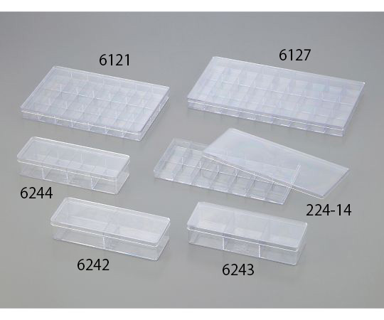 スチロール角型分割ケース 200×72×41mm 2分割 6242(12個)
