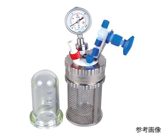4-2624-04 耐圧ガラス反応容器 ミニクレーブ 300mL PTFE300 レオナ
