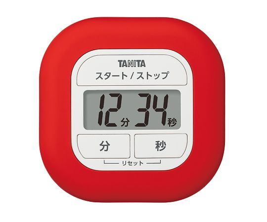 4-2804-01 くるっとシリコンタイマー 赤 TD-420-RD タニタ(TANITA) 印刷