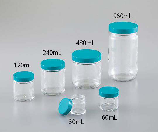 4-2905-01 広口ガラス瓶(バキューム処理済) 30mL(48本) Qorpak 印刷