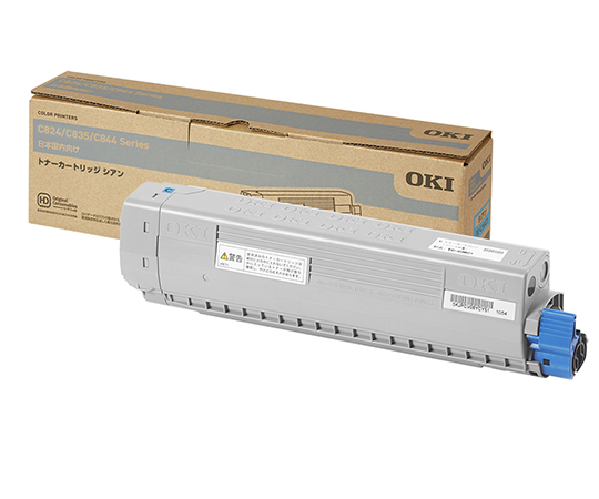 4-2909-15 カラーLEDプリンター トナー シアン TC-C3BC1 OKI 印刷