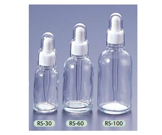 丸型スポイド瓶 透明 天然ゴム仕様 RS-30(1個)