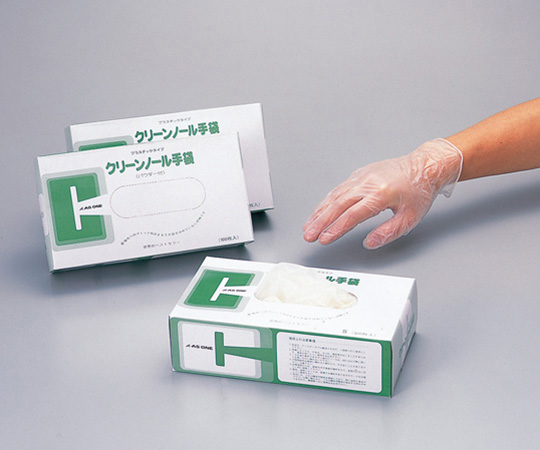 6-903-13 クリーンノール手袋(PVCパウダー付) S(100枚×10箱) アズワン(AS ONE) 印刷