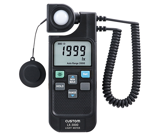 6-4047-22-20 デジタル照度計 LX-3000(校正証明書付) カスタム(CUSTOM) 印刷