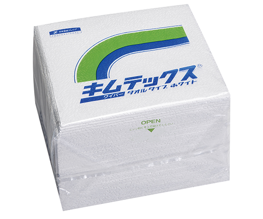 6-6681-12 キムテックス タオルタイプ・ホワイト 60712(50枚×12パック) 日本製紙クレシア 印刷
