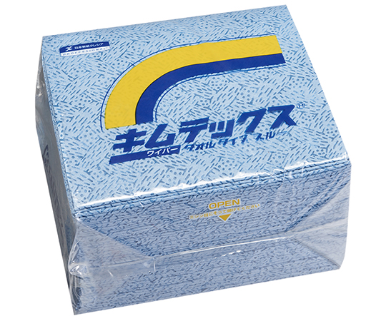 6-6681-14 キムテックス タオルタイプ・ブルー 60732(50枚×12パック) 日本製紙クレシア
