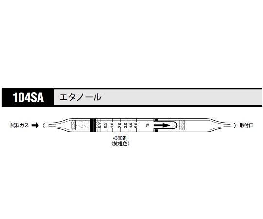 北川式 ガス検知管 エタノール 104SA(10本)