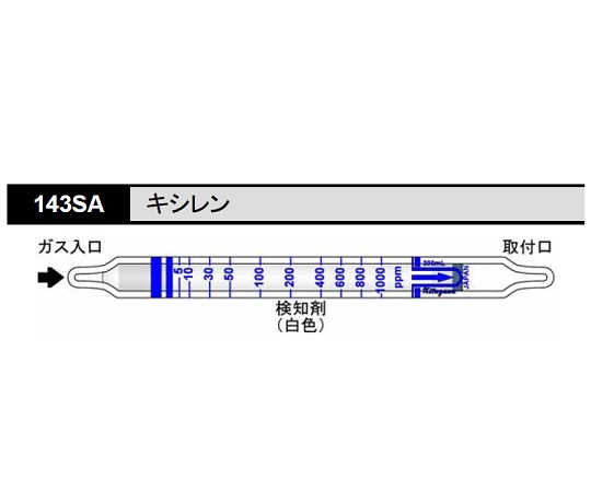 8-5352-71 北川式 ガス検知管 キシレン 143SA(10本) 光明理化学工業 印刷