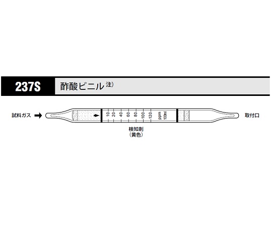 北川式 ガス検知管 酢酸ビニル 237S(10本)