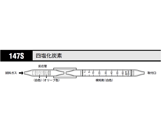 北川式 ガス検知管 四塩化炭素 147S(5本)