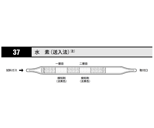8-5353-24 北川式 ガス検知管 水素 37(10本) 光明理化学工業