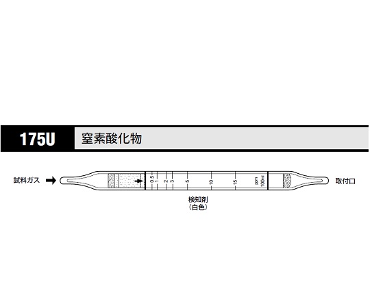 8-5353-37 北川式 ガス検知管 窒素酸化物 175U(10本) 光明理化学工業