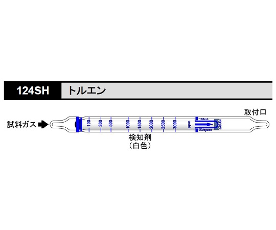 8-5353-51 北川式 ガス検知管 トルエン 124SH(10本) 光明理化学工業 印刷