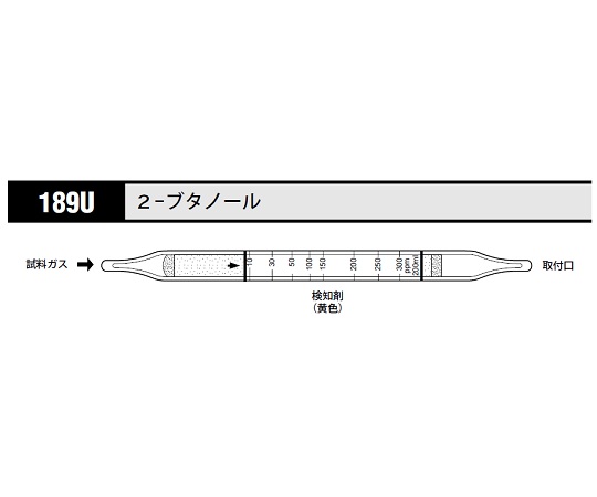 北川式 ガス検知管 2-ブタノール 189U(10本)