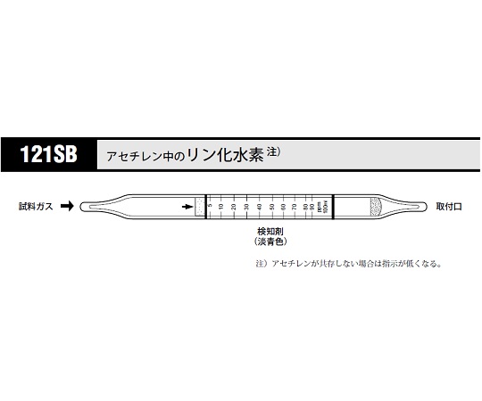 北川式 ガス検知管 リン化水素 121SB(10本)