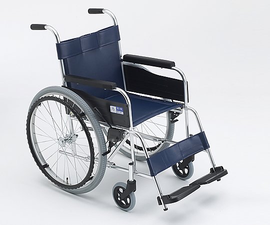 【受注停止】8-9409-01 車椅子 (自走式/アルミ製/ビニールシート) MPN-43 ミキ(車いす)