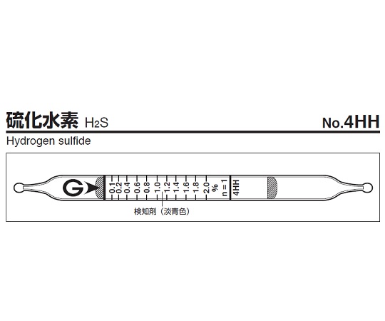9-802-30 検知管 No.4HH(10本) ガステック(GASTEC) 印刷
