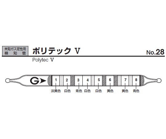 9-802-93 検知管 ポリテックV No.28(10本) ガステック(GASTEC) 印刷