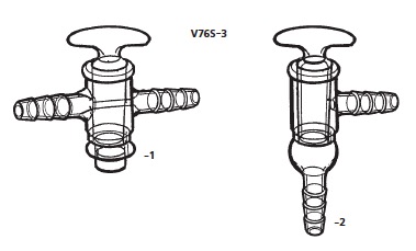 アダプター 三方コック付 V76S-3型