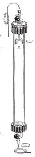 カラム ヘッドスペース調整機能付 二方コック付 ILC-CS11型 φ11×1450mm