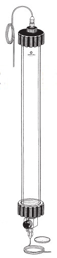 カラム 上部チューブ 下部二方コック付 耐圧0.98MPa以内 ILC-A40型 φ40×300mm